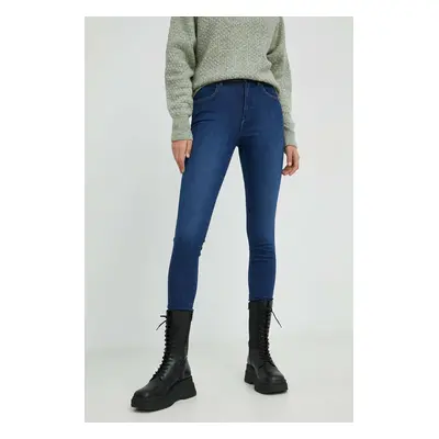 Džíny Wrangler High Rise Skinny Cozy Night dámské, high waist