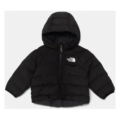 Kojenecká bunda The North Face BABREVERSIBLE PERRITO HOODED JACKET černá barva, NF0A88W3JK31