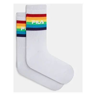 Ponožky Fila Pride 2-pack bílá barva, F1614