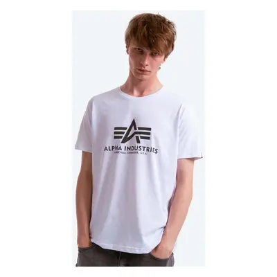 Bavlněné tričko Alpha Industries Rainbow Reflective bílá barva, s potiskem, 100501RR.09-white