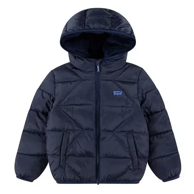 Dětská bunda Levi's SHERPA LINED PUFFER JKT modrá barva, 8EL257