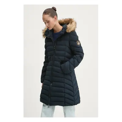 Bunda Superdry dámská, tmavomodrá barva, zimní, W5011789A-98T