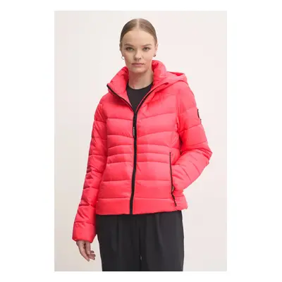 Bunda Superdry dámská, růžová barva, zimní, W5011724A-1ZP