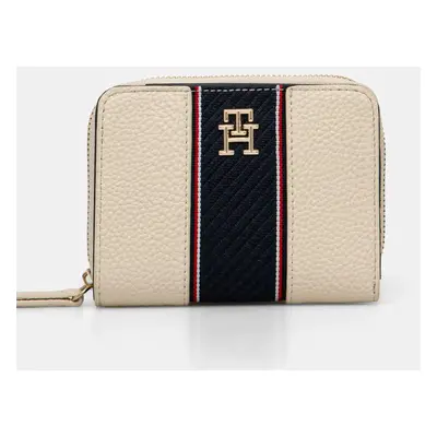 Peněženka Tommy Hilfiger béžová barva, AW0AW16924