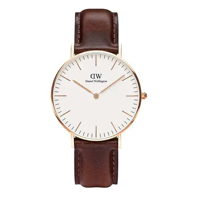 Hodinky Daniel Wellington Classic 36 Bristol hnědá barva