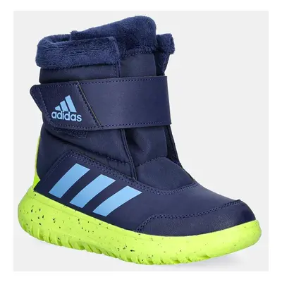 Dětské sněhule adidas Winterplay C tmavomodrá barva, IF1716