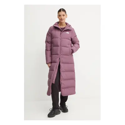 Péřová bunda The North Face Triple C dámská, růžová barva, zimní, NF0A84J41NI1