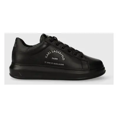 Kožené sneakers boty Karl Lagerfeld KAPRI MENS černá barva, KL52538