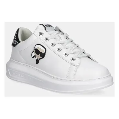 Kožené sneakers boty Karl Lagerfeld KAPRI NFT bílá barva, KL62529M