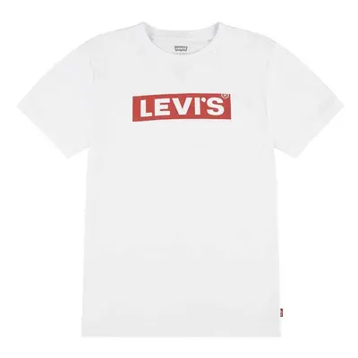 Dětské tričko Levi's BOXTAB TEE bílá barva, s potiskem, 9EJ764