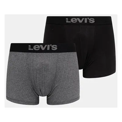 Boxerky Levi's 2-pack pánské, černá barva, 37149-1029