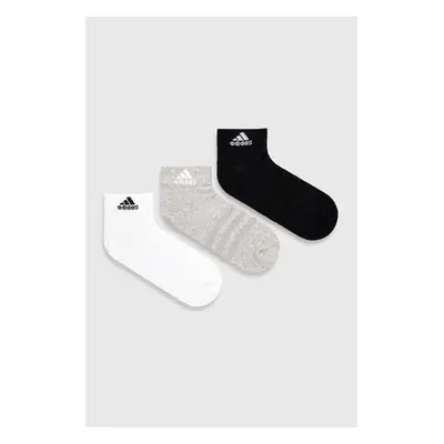 Ponožky adidas 3-pack šedá barva, IC1283