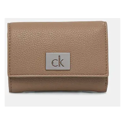 Peněženka Calvin Klein béžová barva, K60K612834