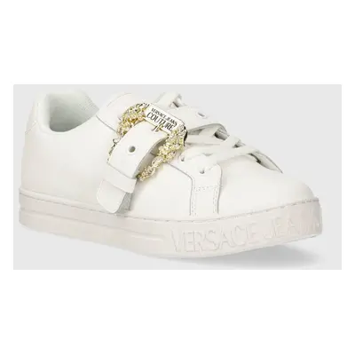 Kožené sneakers boty Versace Jeans Couture Court 88 bílá barva, 76VA3SK9 ZP311 003