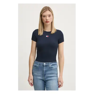 Tričko Tommy Jeans tmavomodrá barva, DW0DW20463