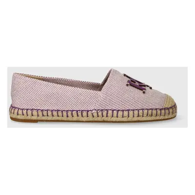 Espadrilky Lauren Ralph Lauren Cameryn Logo fialová barva, 8029200000000000