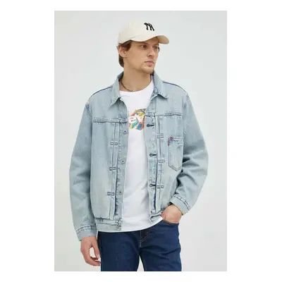 Džínová bunda Levi's pánská, přechodná, oversize