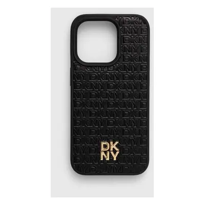 Obal na telefon Dkny iPhone 15 Pro 6.1 černá barva, DKHMP15LPSHRPSK