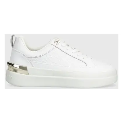 Kožené sneakers boty Tommy Hilfiger LUX COURT SNEAKER MONOGRAM bílá barva, FW0FW07808