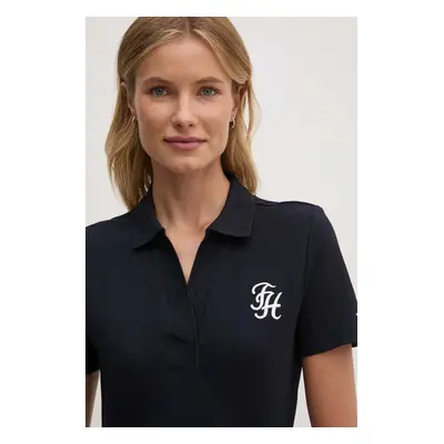 Polo tričko Tommy Hilfiger tmavomodrá barva, WW0WW42607