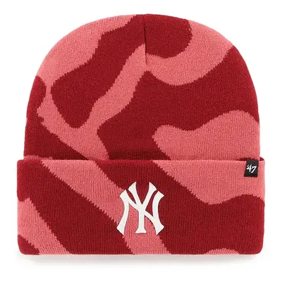 Čepice 47 brand MLB New York Yankees červená barva, B-FRFMK17ACE-IR