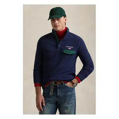 Mikina Polo Ralph Lauren pánská, tmavomodrá barva, hladká, 710961614