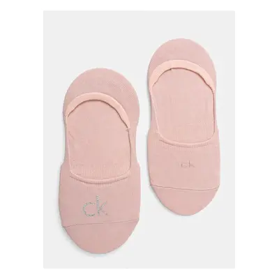 Ponožky Calvin Klein 2-pack dámské, růžová barva, 701228800