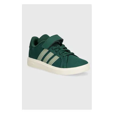 Dětské sneakers boty adidas GRAND COURT 2.0 EL C zelená barva, IH8140