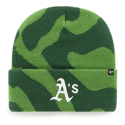 Čepice 47 brand MLB Oakland Athletics zelená barva, B-FRFMK18ACE-FF