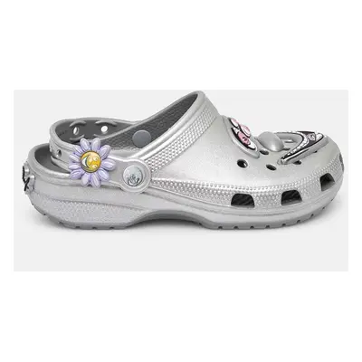 Pantofle Crocs Scharf Classic Clog stříbrná barva, 209487