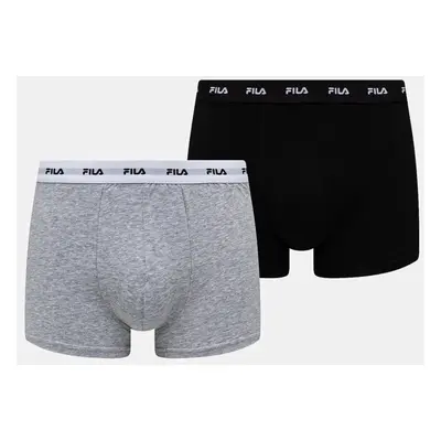 Boxerky Fila 2-pack pánské, černá barva, FU5256/2