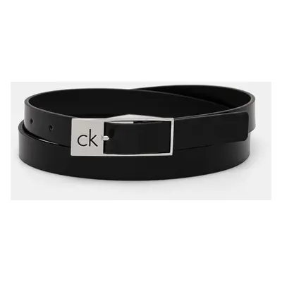 Kožený pásek Calvin Klein dámský, černá barva, K60K612869