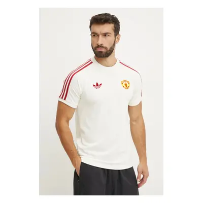 Tričko adidas Originals Manchester United béžová barva, IY0045