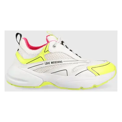 Sneakers boty Love Moschino Sneakerd Sporty 50 bílá barva, JA15025G1G