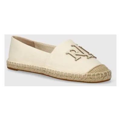 Espadrilky Lauren Ralph Lauren Cameryn béžová barva, 802920405006