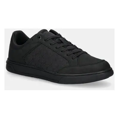 Sneakers boty Calvin Klein LOW TOP LACE UP MONO NB černá barva, HM0HM01663