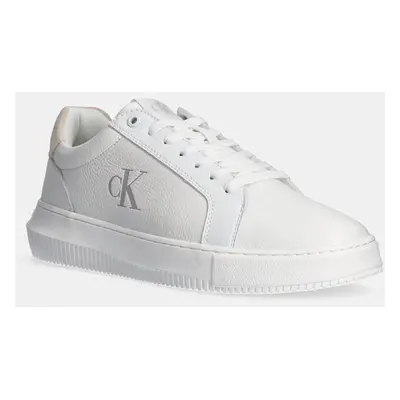 Sneakers boty Calvin Klein Jeans CHUNKY CUPSOLE LOW MG bílá barva, YM0YM01253