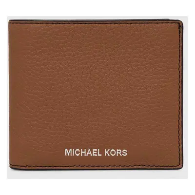 Kožená peněženka Michael Kors černá barva