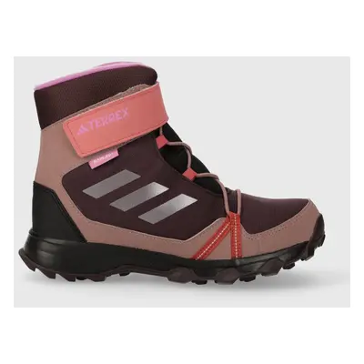 Dětské boty adidas TERREX TERREX SNOW CF R.RD fialová barva