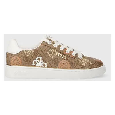 Sneakers boty Guess BECKIE10 béžová barva, FLPB10 FAL12