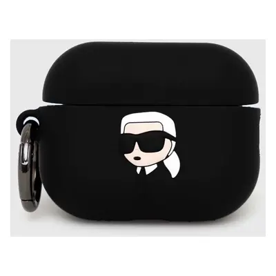 Kryt na airpods Karl Lagerfeld AirPods Pro 2 černá barva