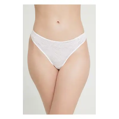 Tanga Calvin Klein Underwear bílá barva, 000QF6878E