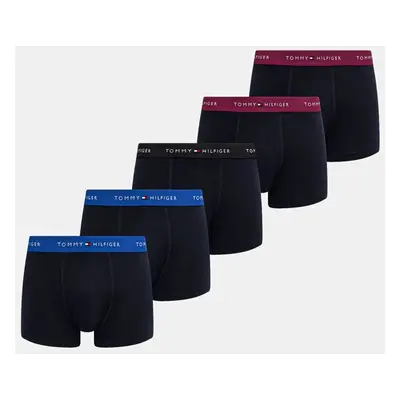 Boxerky Tommy Hilfiger 5-pack pánské, tmavomodrá barva, UM0UM03061