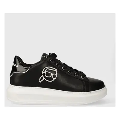 Kožené sneakers boty Karl Lagerfeld KAPRI NFT černá barva, KL62578