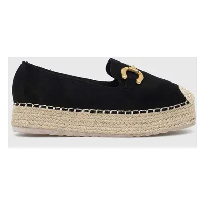 Espadrilky Answear Lab černá barva, na platformě