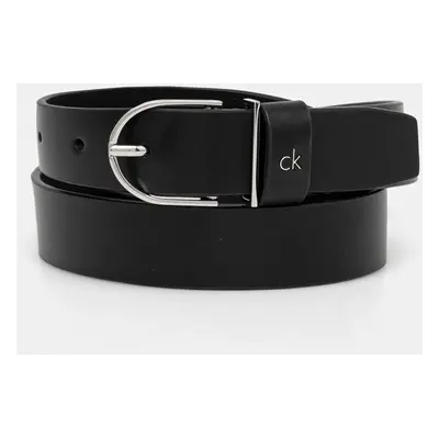 Kožený pásek Calvin Klein dámský, černá barva, K60K612861