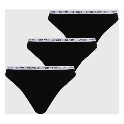 Kalhotky Tommy Hilfiger (3-pack) černá barva, UW0UW02828