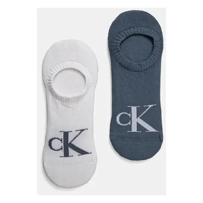 Ponožky Calvin Klein Jeans 2-pack pánské, modrá barva, 701228809