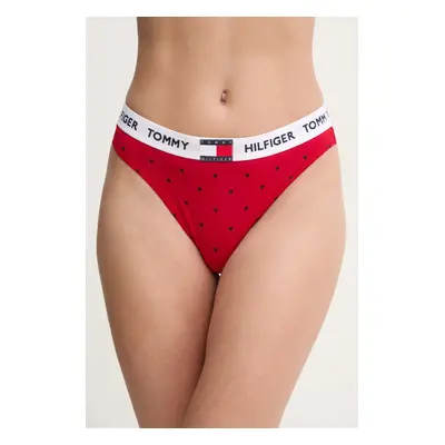 Tanga Tommy Hilfiger červená barva, UW0UW05656