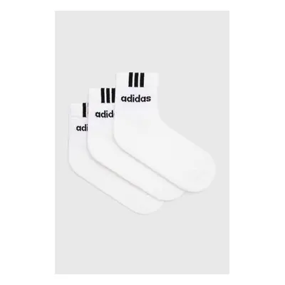 Ponožky adidas 3-pack bílá barva, HT3437